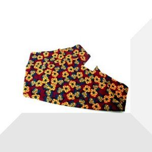 Lularoe Cassie XS Maroon Floral (B33)